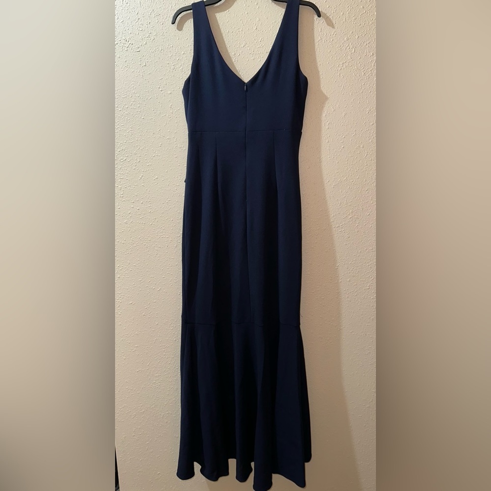 Navy Betsy & Adam Ruffled High-Low Dress - Picture 4 of 7